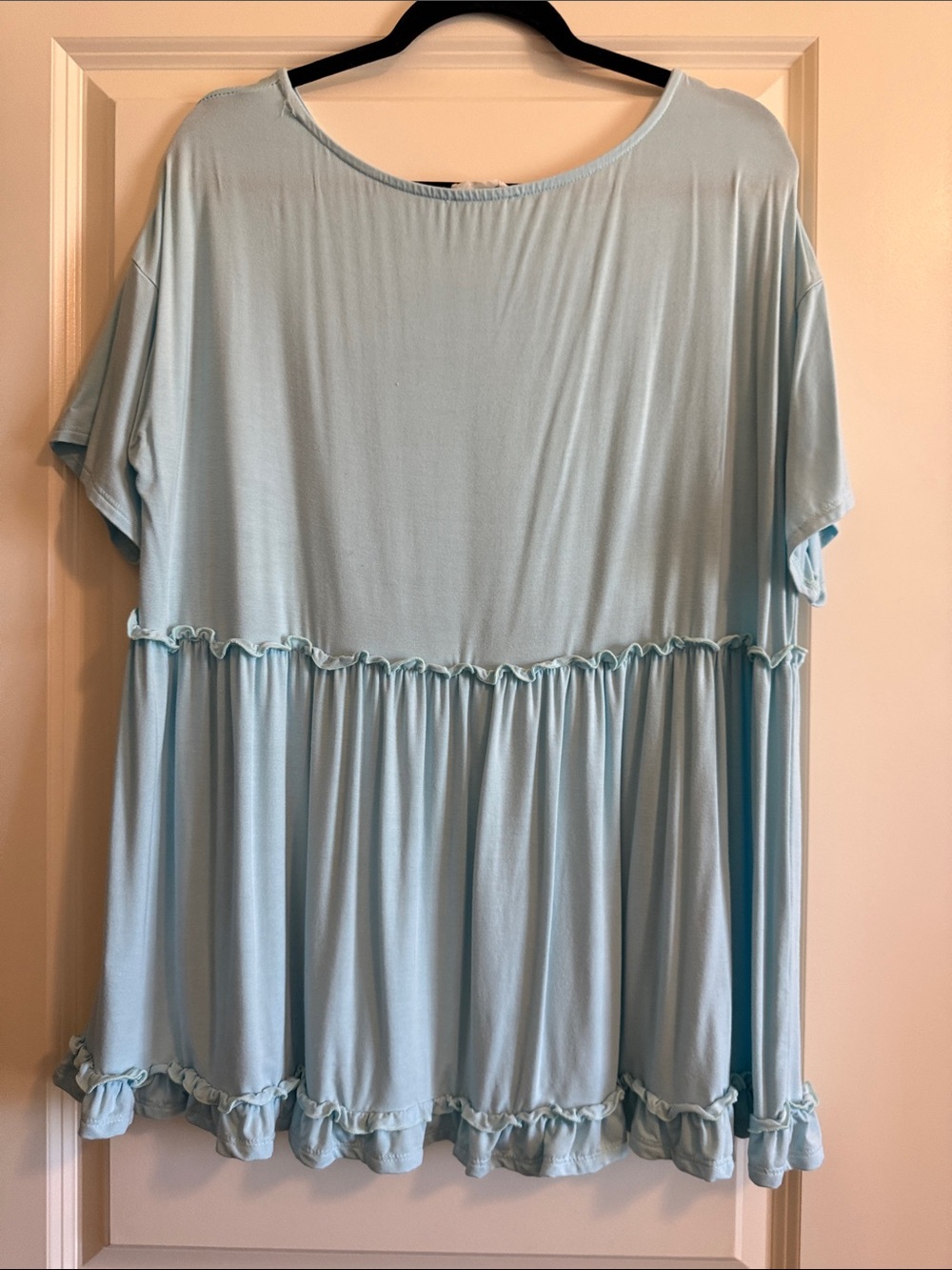 Beeson River Soft Aqua Babydoll Top - Picture 8 of 8